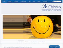 Tablet Screenshot of physio-thinnes.de